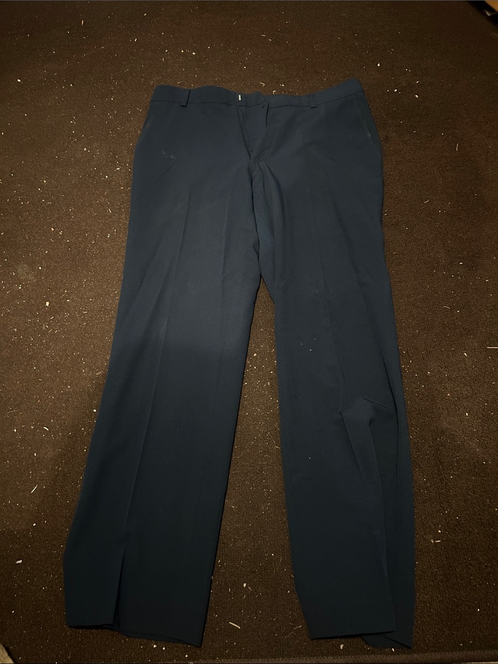 George Men's Navy Trousers with Branded Waist Tag
